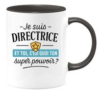 quotedazur - Mug Humour Je Suis Directrice, Et Toi Quel Est Ton Super Pouvoir Tasse Cadeau Femme Originale Original Pour Motif Idée Unique
