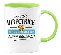 quotedazur - Mug Humour Je Suis Directrice, Et Toi Quel Est Ton Super Pouvoir Tasse Cadeau Femme Originale Original Pour Motif Idée Unique