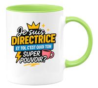 quotedazur - Mug Humour Je Suis Directrice, Et Toi Quel Est Ton Super Pouvoir Unique Cadeau Original Tasse Pour Femme Leader Direction Forte