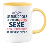 quotedazur - Mug Humour Je Suis Drôle Et J'ai Un Gros Sexe Non, Je Déconne, Je Suis Pas Drôle. - Cadeau Amusant Tasse Humour Pour Homme Original