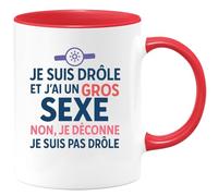 quotedazur - Mug Humour Je Suis Drôle Et J'ai Un Gros Sexe Non, Je Déconne, Je Suis Pas Drôle. - Cadeau Amusant Tasse Humour Pour Homme Original