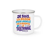 quotedazur - Mug Humour Je Suis La Raison Pour Laquelle On A Inventé Le Télétravail Cadeau Départ Collègue
