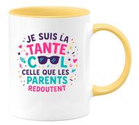 quotedazur - Mug Humour Je suis la tante cool, celle que les parents redoutent - Cadeau Tante Femme