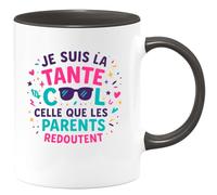 quotedazur - Mug Humour Je suis la tante cool, celle que les parents redoutent - Cadeau Tante Femme
