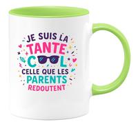 quotedazur - Mug Humour Je suis la tante cool, celle que les parents redoutent - Cadeau Tante Femme