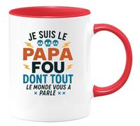 quotedazur - Mug Humour Je Suis Le Papa Fou Dont Tout Monde A Parlé Exclusif Cadeau Original Pour Avec Tasse Personnalisée Tendance Et Unique
