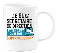quotedazur - Mug Humour Je Suis Secrétaire De Direction, Et Toi, Quel Est Ton Super Pouvoir Cadeau Original Tasse Pour Femme, Idée Parfaite Au Bureau