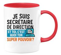 quotedazur - Mug Humour Je Suis Secrétaire De Direction, Et Toi, Quel Est Ton Super Pouvoir Cadeau Original Tasse Pour Femme, Idée Parfaite Au Bureau