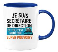 quotedazur - Mug Humour Je Suis Secrétaire De Direction, Et Toi, Quel Est Ton Super Pouvoir Cadeau Original Tasse Pour Femme, Idée Parfaite Au Bureau