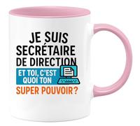 quotedazur - Mug Humour Je Suis Secrétaire De Direction, Et Toi, Quel Est Ton Super Pouvoir Cadeau Original Tasse Pour Femme, Idée Parfaite Au Bureau