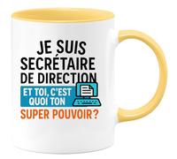 quotedazur - Mug Humour Je Suis Secrétaire De Direction, Et Toi, Quel Est Ton Super Pouvoir Cadeau Original Tasse Pour Femme, Idée Parfaite Au Bureau