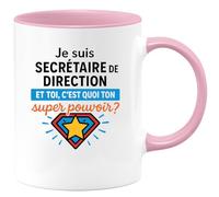 quotedazur - Mug Humour Je Suis Secrétaire De Direction, Et Toi Quel Est Ton Super Pouvoir Idée Cadeau Originale Tasse Bureau Motivation Surprise