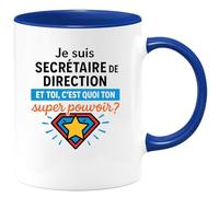 quotedazur - Mug Humour Je Suis Secrétaire De Direction, Et Toi ? Quel Est Ton Super Pouvoir ? - Idée Cadeau Originale Tasse Bureau Secrétaire Motivation Surprise