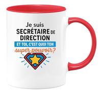 quotedazur - Mug Humour Je Suis Secrétaire De Direction, Et Toi ? Quel Est Ton Super Pouvoir ? - Idée Cadeau Originale Tasse Bureau Secrétaire Motivation Surprise