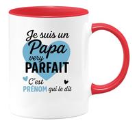 quotedazur - Mug Humour Je Suis Un Papa Very Parfait, C’est Prénom Qui Le Confirme Fièrement - Cadeau Original Pour Papa, Tasse Personnalisée Idéale Pour Toutes Occasions