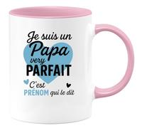 quotedazur - Mug Humour Je Suis Un Papa Very Parfait, C’est Prénom Qui Le Confirme Fièrement - Cadeau Original Pour Papa, Tasse Personnalisée Idéale Pour Toutes Occasions