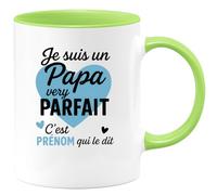 quotedazur - Mug Humour Je Suis Un Papa Very Parfait, C’est Prénom Qui Le Confirme Fièrement - Cadeau Original Pour Papa, Tasse Personnalisée Idéale Pour Toutes Occasions