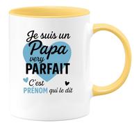 quotedazur - Mug Humour Je Suis Un Papa Very Parfait, C’est Prénom Qui Le Confirme Fièrement - Cadeau Original Pour Papa, Tasse Personnalisée Idéale Pour Toutes Occasions