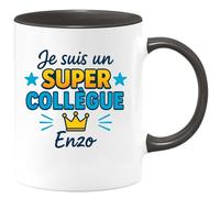 quotedazur - Mug Humour Je Suis Un Super Collègue Enzo Tasse Personnalisée Cadeau Original Pour En Unique Et Élégante
