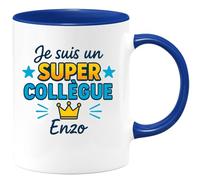 quotedazur - Mug Humour Je Suis Un Super Collègue Enzo Tasse Personnalisée Cadeau Original Pour En Unique Et Élégante