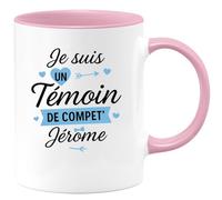 quotedazur - Mug Humour Je Suis Un Témoin De Compet' Jérôme Idéal Cadeau Tasse Mariage Humoristique Unique
