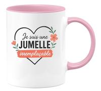 quotedazur - Mug Humour Je Suis Une Jumelle Unique Et Irremplaçable - Cadeau Parfait Pour Tasse Unique Et SœUr Exceptionnelle