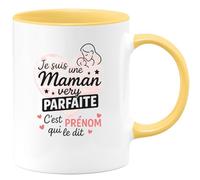 quotedazur - Mug Humour Je Suis Une Maman Très Parfaite, C'est Prénom Qui Le Confirme - Cadeau Idéal Tasse Pour Maman Parfaite Et Unique À Offrir