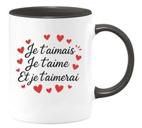 quotedazur - Mug Humour Je T'aimais T'aime Et T'aimerai Cadeau Romantique Tasse Amour Éternel Pour Elle