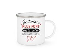 quotedazur - Mug Humour Je T'aime Plus Fort Que Tu Ronfles (Une Chance Pour Toi) Cadeau Amusant Homme Tasse Humoristique Et Originale
