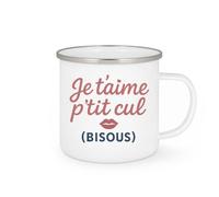 quotedazur - Mug Humour Je T'aime P'tit Cul Bisous S Message Doux Et Affectueux Cadeau Original Tasse Romantique Pour Femmes Amoureuses