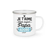 quotedazur - Mug Humour Je T'aime Super Papa Adoré Chaleureux Et Tendre Cadeau Unique Pour Tasse Originale Personnalisée À Offrir