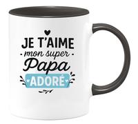 quotedazur - Mug Humour Je T'aime Super Papa Adoré Chaleureux Et Tendre Cadeau Unique Pour Tasse Originale Personnalisée À Offrir