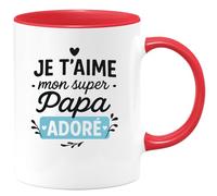 quotedazur - Mug Humour Je T'aime Super Papa Adoré Chaleureux Et Tendre Cadeau Unique Pour Tasse Originale Personnalisée À Offrir