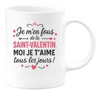 quotedazur - Mug Humour Je T'aime Tous Les Jours, Pas Seulement À La Saint-valentin Cadeau Original Et Tasse Sentimentale Pour D'amour
