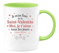 quotedazur - Mug Humour Je T'aime Tous Les Jours, Pas Seulement À La Saint-valentin - Louise Micheal - Cadeau Romantique Tasse Pour Déclarer Son Amour Au Quotidien