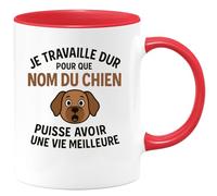 quotedazur - Mug Humour Je Travaille Dur Pour Offrir À Mon Chien Une Vie Meilleure Cadeau Original Tasse Amoureux Des Chiens Et Passionnés