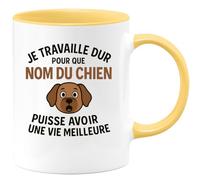 quotedazur - Mug Humour Je Travaille Dur Pour Offrir À Mon Chien Une Vie Meilleure Cadeau Original Tasse Amoureux Des Chiens Et Passionnés