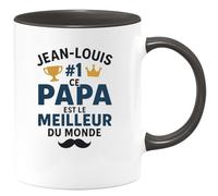 quotedazur - Mug Humour Jean-louis #1 Ce Papa Est Le Meilleur Du Monde Tasse Idéale Cadeau Original Homme Personnalisée Fête Des Pères