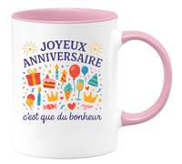 quotedazur - Mug Humour Joyeux Anniversaire, Que Du Bonheur Pour Une Journée Inoubliable Cadeau Parfait Tasse Unique Et Pleine De À Offrir