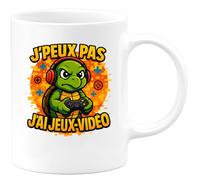quotedazur - Mug Humour J'peux Pas, C'est L'heure Du Jeu-Vidéo - Cadeau Original Tasse Gamer Pour Amateurs De Jeux Vidéo Fun Et Décalé