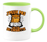 quotedazur - Mug Humour J'peux Pas, J'ai Cul De Chouette Tasse Humoristique Idée Cadeau Originale Pour Femme