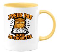 quotedazur - Mug Humour J'peux Pas, J'ai Cul De Chouette - Tasse Humoristique - Idée Cadeau Originale Tasse Humour Chouette Pour Femme