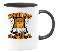 quotedazur - Mug Humour J'peux Pas, J'ai Cul De Chouette - Tasse Humoristique - Idée Cadeau Originale Tasse Humour Chouette Pour Femme
