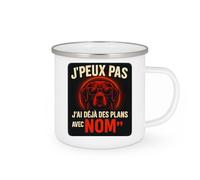 quotedazur - Mug Humour J'peux Pas, J'ai Déjà Des Plans Avec nom Tasse Ludique Idée Cadeau Originale Personnalisée Amusante