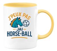 quotedazur - Mug Humour J'peux Pas J'ai Horse-Ball - Mug Original Pour Fans De Horse-Ball - Idée Cadeau Sportive Tasse Unique Pour Passionnés De Horse-Ball