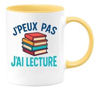 quotedazur - Mug Humour J'peux Pas, J'ai Lecture - Tasse Cadeau Pour Passionnées - Idée Cadeau Originale Avec Tasse Pour Amoureuse De La Lecture