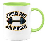 quotedazur - Mug Humour J'peux Pas J'ai Muscu - Idée Cadeau Tasse Humour Sportif Et Motivation Fitness