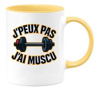 quotedazur - Mug Humour J'peux Pas J'ai Muscu - Idée Cadeau Tasse Humour Sportif Et Motivation Fitness
