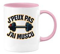 quotedazur - Mug Humour J'peux Pas J'ai Muscu - Idée Cadeau Tasse Humour Sportif Et Motivation Fitness