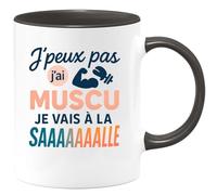 quotedazur - Mug Humour J'peux Pas, J'ai Muscu, Je Vais À La Salle Idéal Cadeau Musculation Tasse Gym Pour Sportifs Passionnés